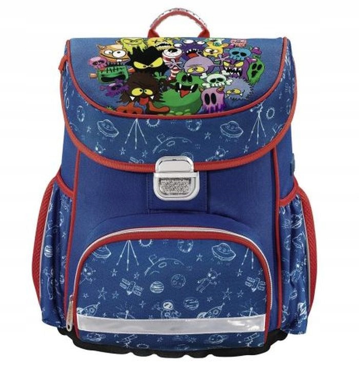 Bts Tornister Monsters Hama niebieski w potworki