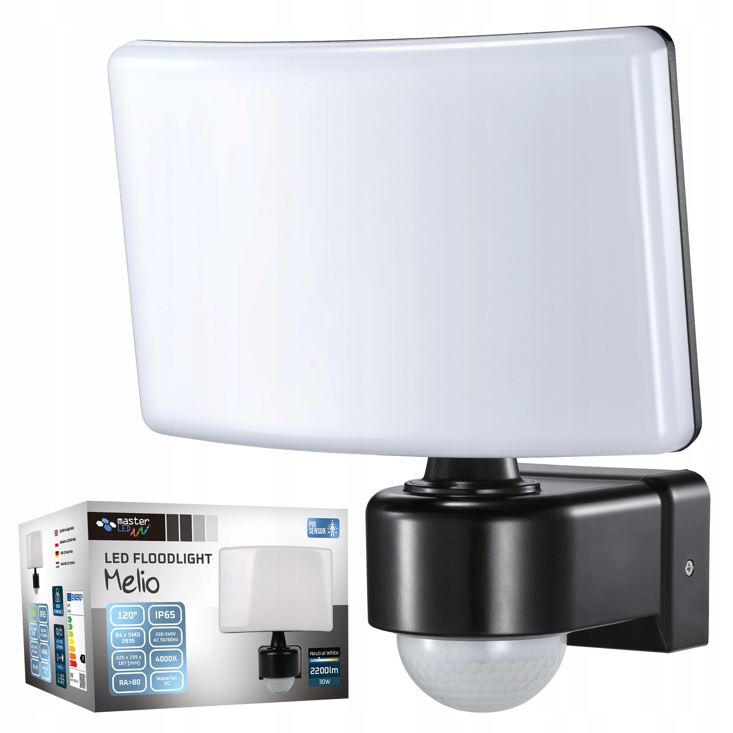 Led Halogenová Lampa 30W S Senzorem Pohybu Soumraku, Venkovní Reflektor IP65