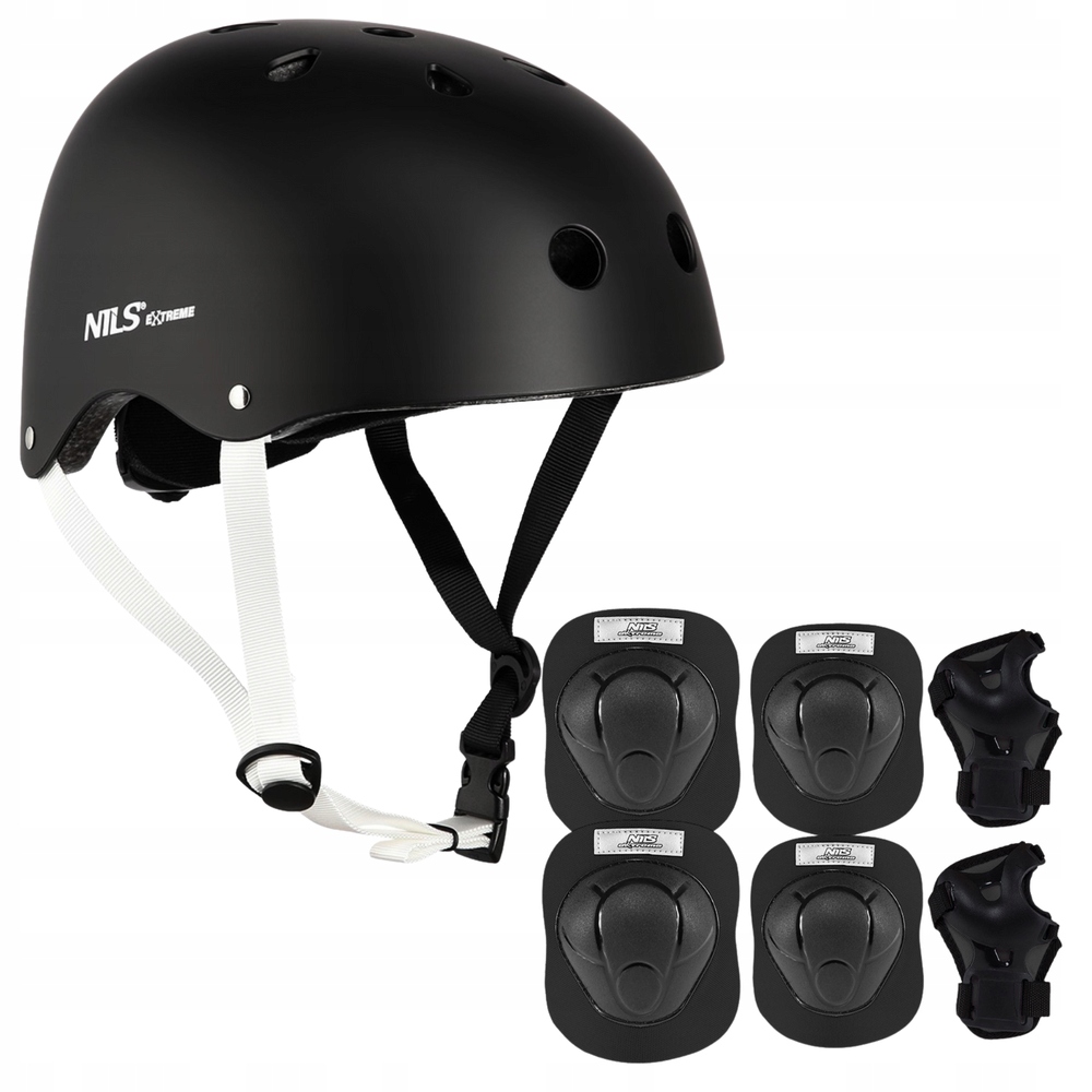 Kask Z Regulacją Orzeszek Ochraniacze Zestaw Na Rolki Rower Deskorolkę M