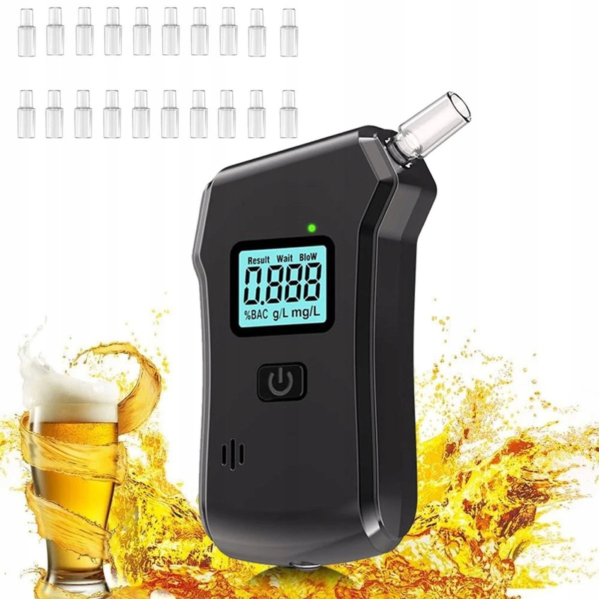 Profesjonalny Alkomat Ustnikowy Pro Alkotester Ustniki 20 Szt