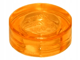 

Lego 98138 Płytka 1x1 okrągła trans orange 10szt