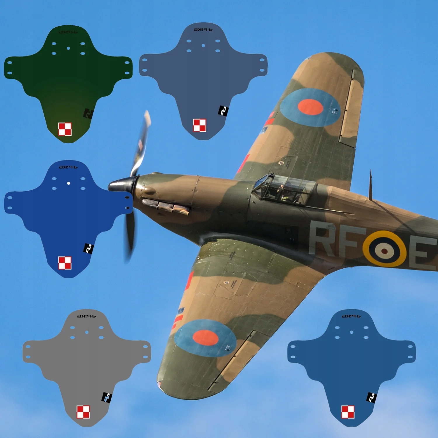 BŁOTNIK ROWEROWY 24-29" MTB PRZÓD ENDURO PRZEDNI SZARY MILITARY D-02 Model D-02