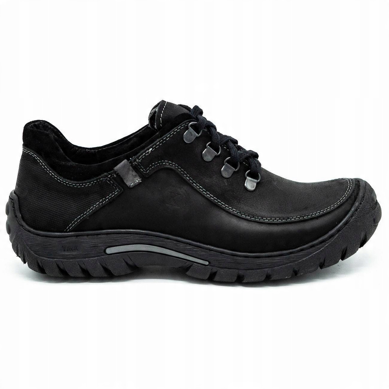 

Buty męskie trekkingowe skóra 917K czarne 45