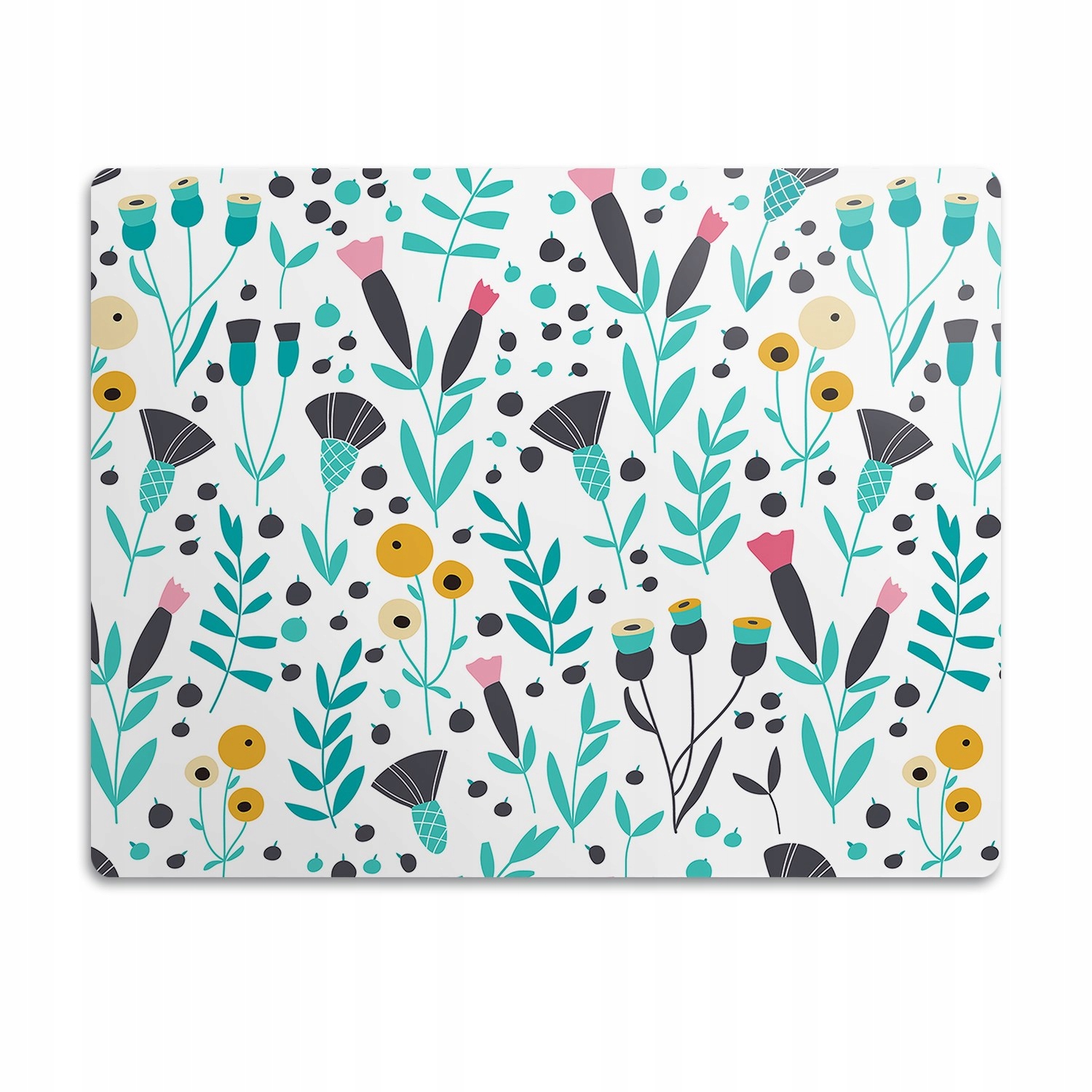 Levně Podložka pro psa pod misku Květiny ilustrace 60x40 cm