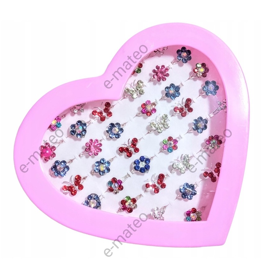 ZESTAW PIERŚCIONKI DLA DZIEWCZYNKI 36 Biżuteria Materiał Inny