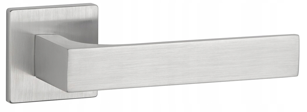 Kľučka Alisso Q štvorcová rozeta Slim 5 mm chróm brúsený Aprile