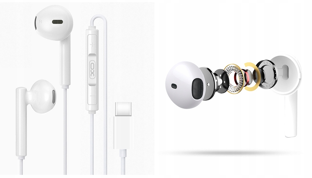 Słuchawki do telefonów z wejściem USB type C Kolor czarny