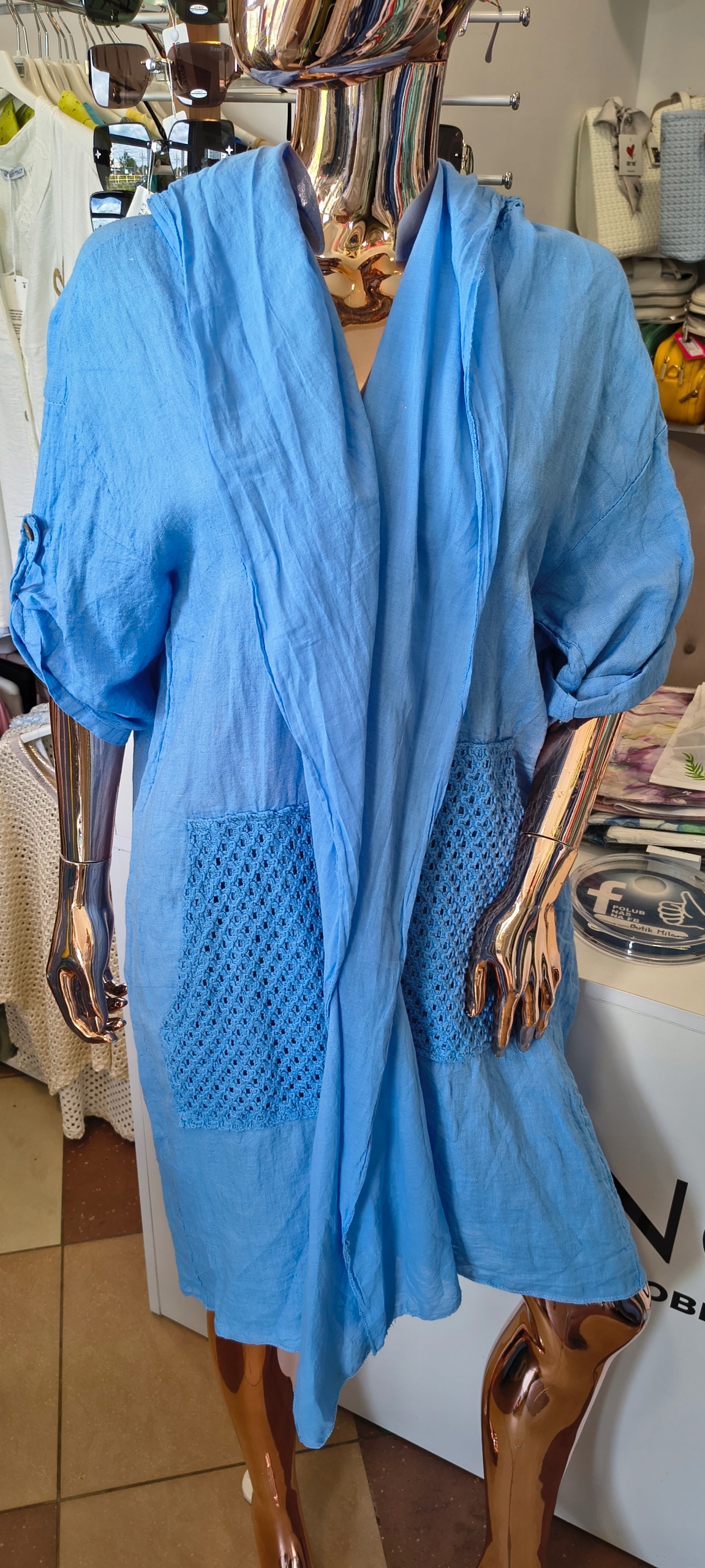 NARZUTKA LNIANA DAMSKA Z KAPTUREM