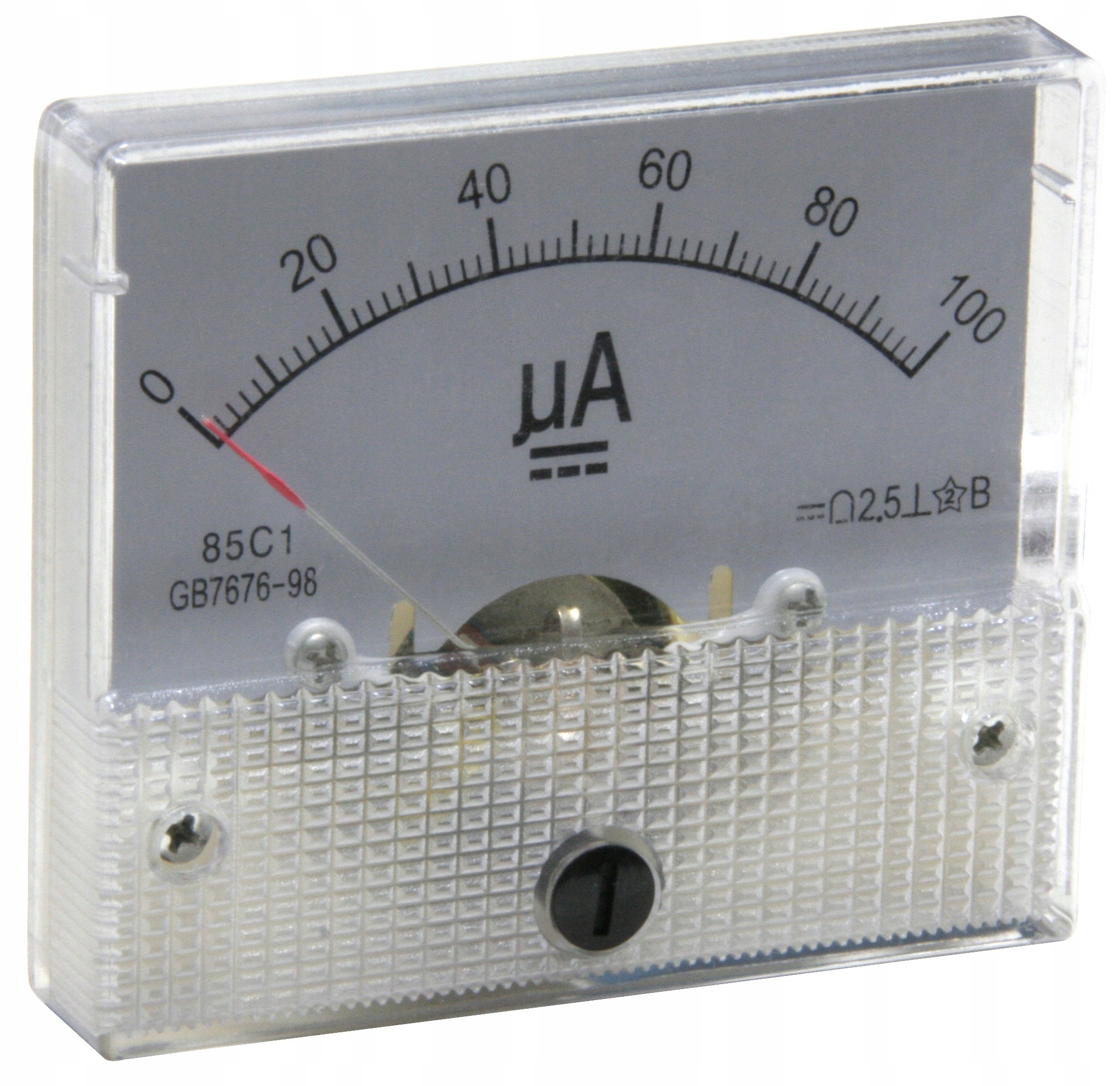 Analogowy amperomierz panelowy 0-100 uA