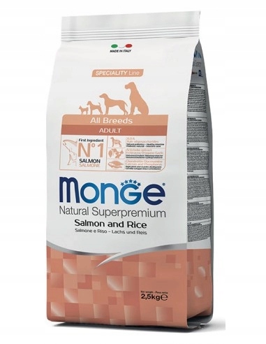 Sucha karma Monge Łosoś Z Ryżem 12KG