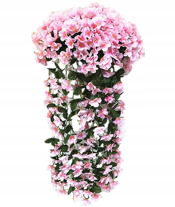 

2x Sztuczny Kwiat Balkon Pelargonia różowy