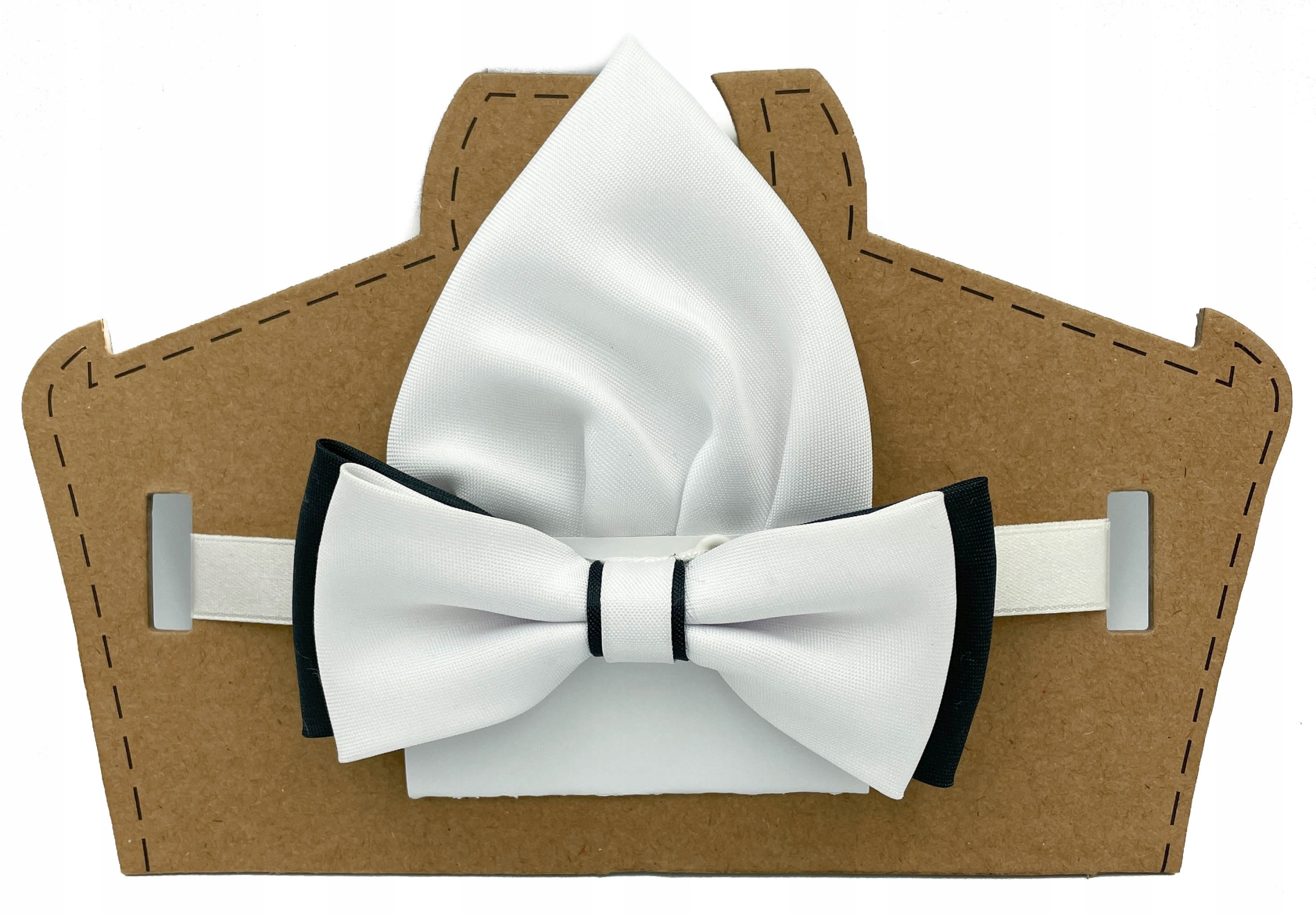 

Komunijna Muszka Biało Czarna Mucha Z Poszetką