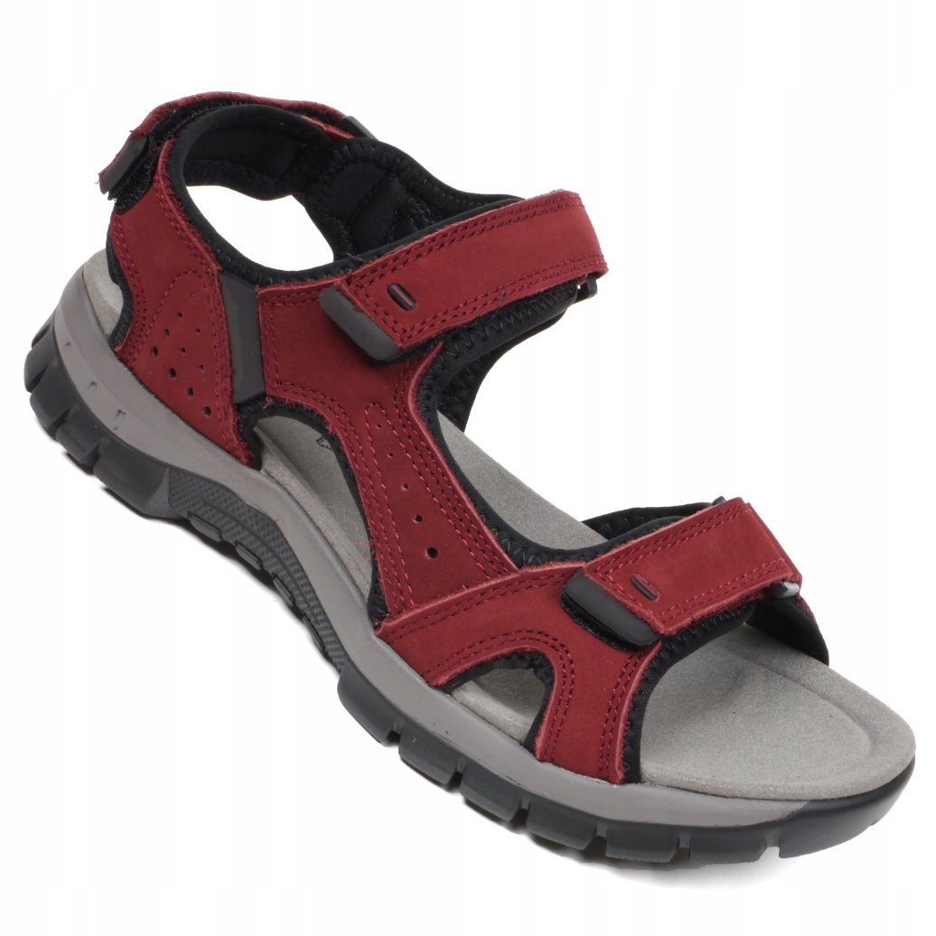 Sandały Skórzane Sportowe Turystyczne na Rzepy Skóra