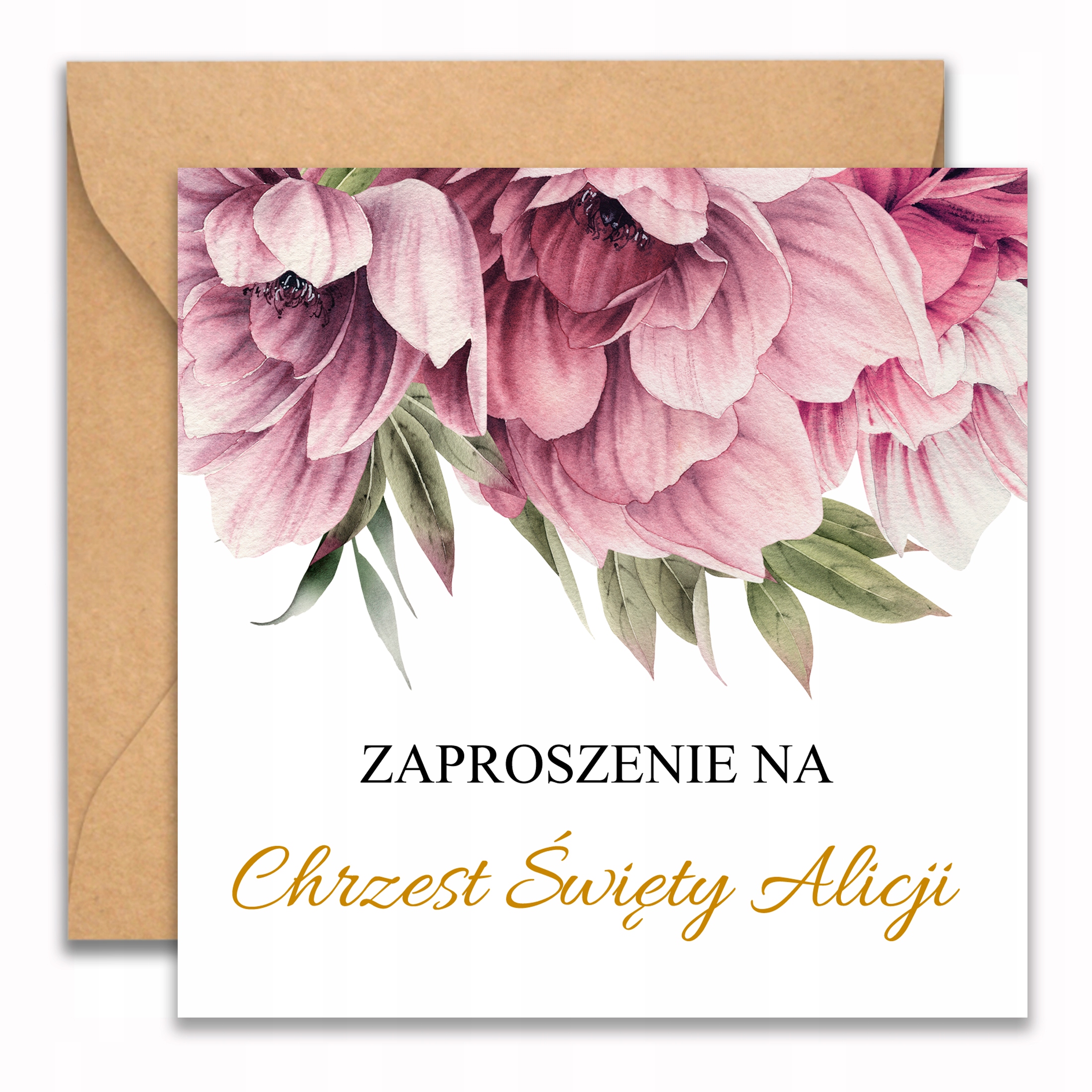 ZAPROSZENIA NA CHRZEST IMIĘ 10szt KWIATY 052 EAN (GTIN) 5906196406730