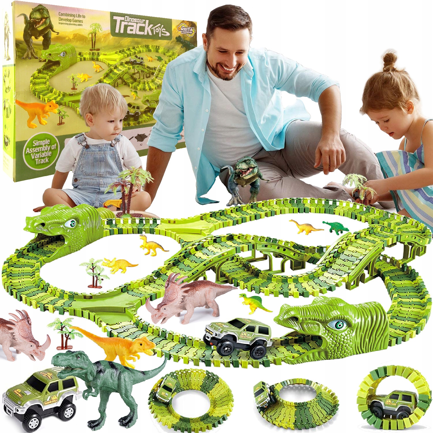 

Tor Wyścigowy XXXL Dinozaur Dino Park 269 el.