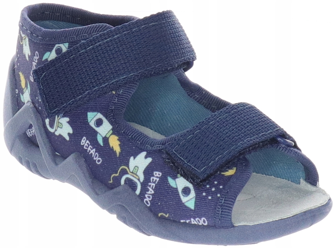 BEFADO SNAKE SANDAŁY SANDAŁKI BUTY TEKSTYLNE KAPCIE 350P046 R.25