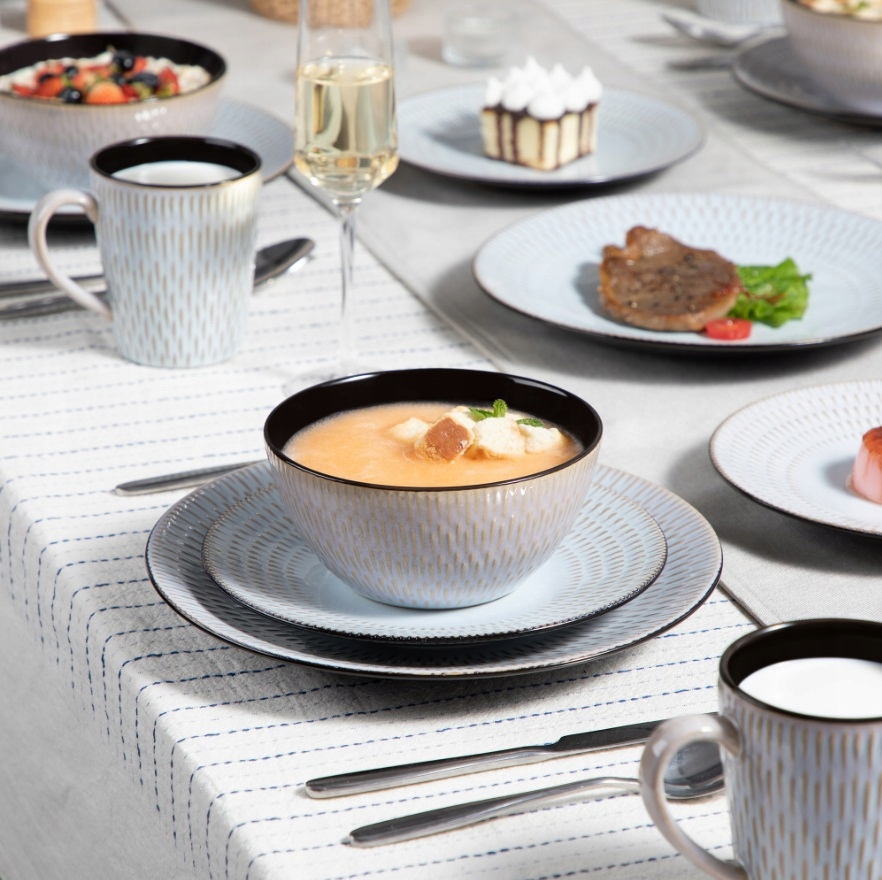 Rustykalny serwis Vancasso PLUVO 32 szt / 8 osób Liczba elementów w zestawie 32