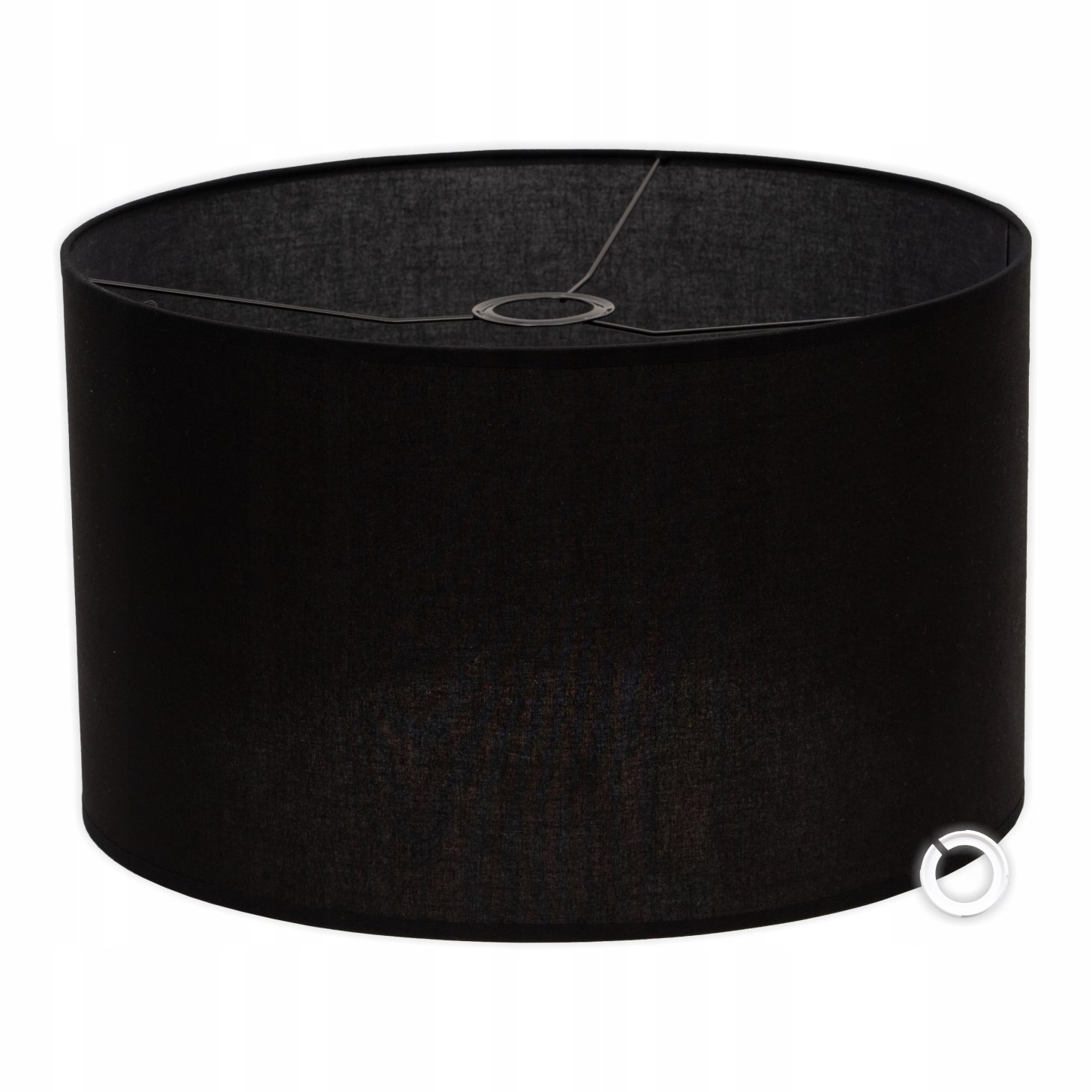 Stylowy Abażur Klosz 40 cm E27 E14 Czarny Bawełniana tkanina Walec