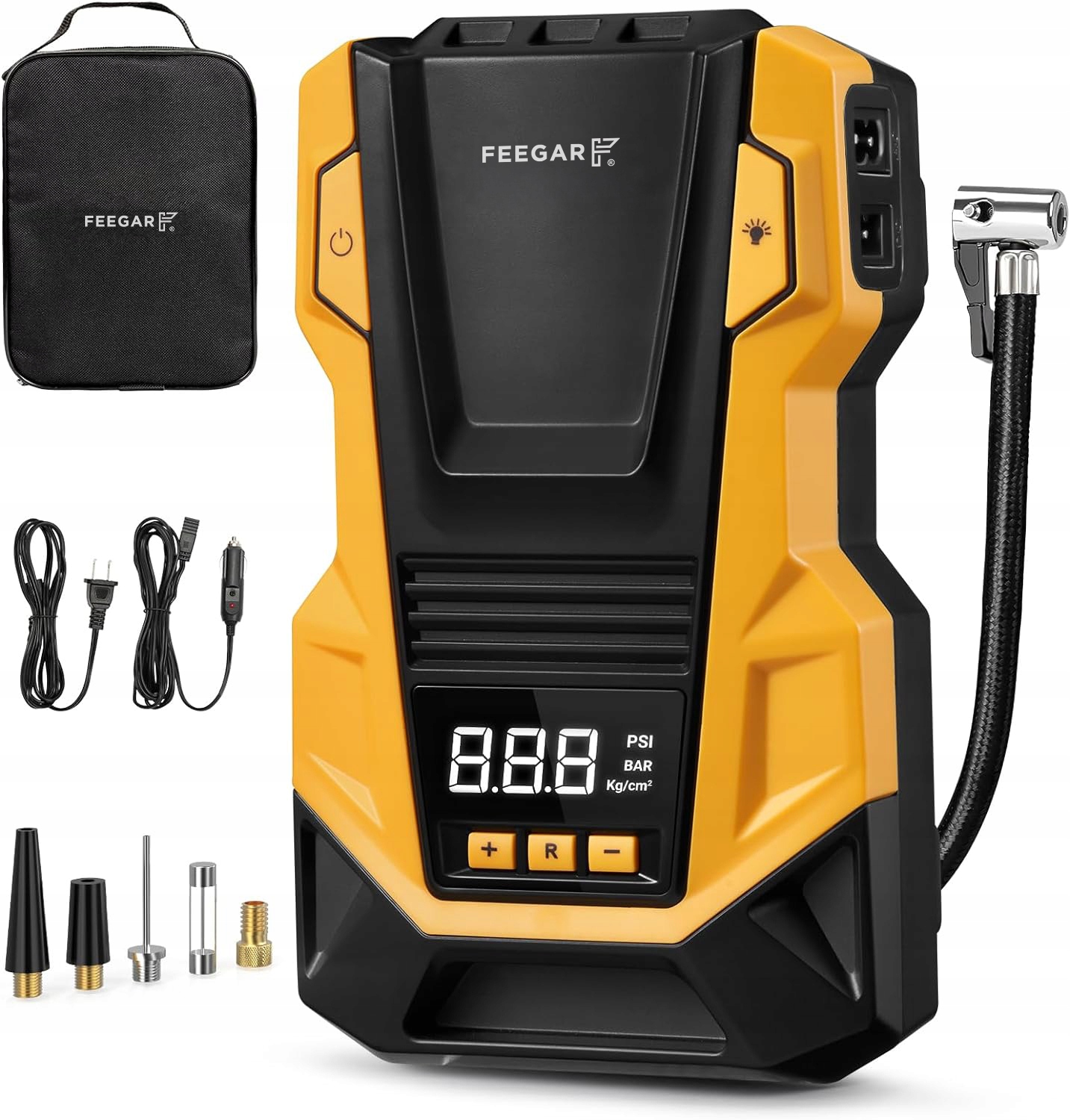 Kompresor do auta 12V 230V Feegar Kompresor Prenosná Pumpa pre Led kolesá
