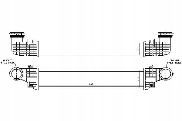 INTERCOOLER NISSENS Producent części Nissens