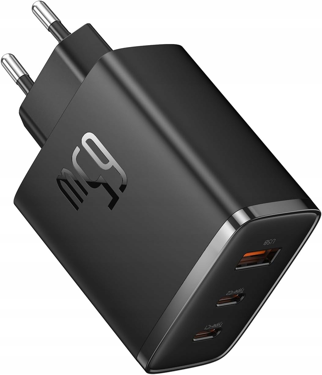 Baseus Nabíječka Usb C 65W 3-Porty GaN Rychlé nabíjení MacBook iPhone