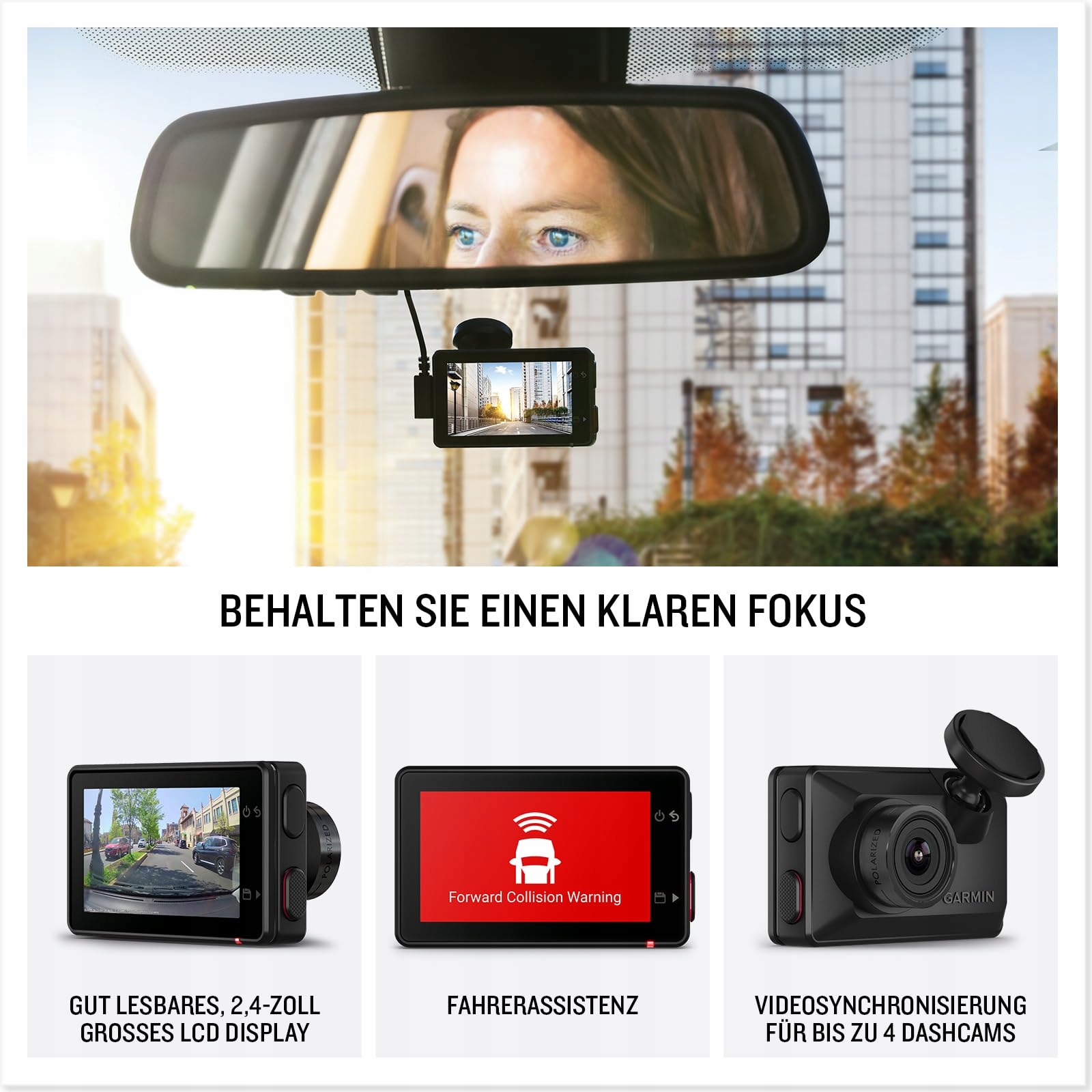 GARMIN Kamera Samochodowa 4K 140° Ekran 24 LCD Filtr Polaryzacyjny — miniatura 4