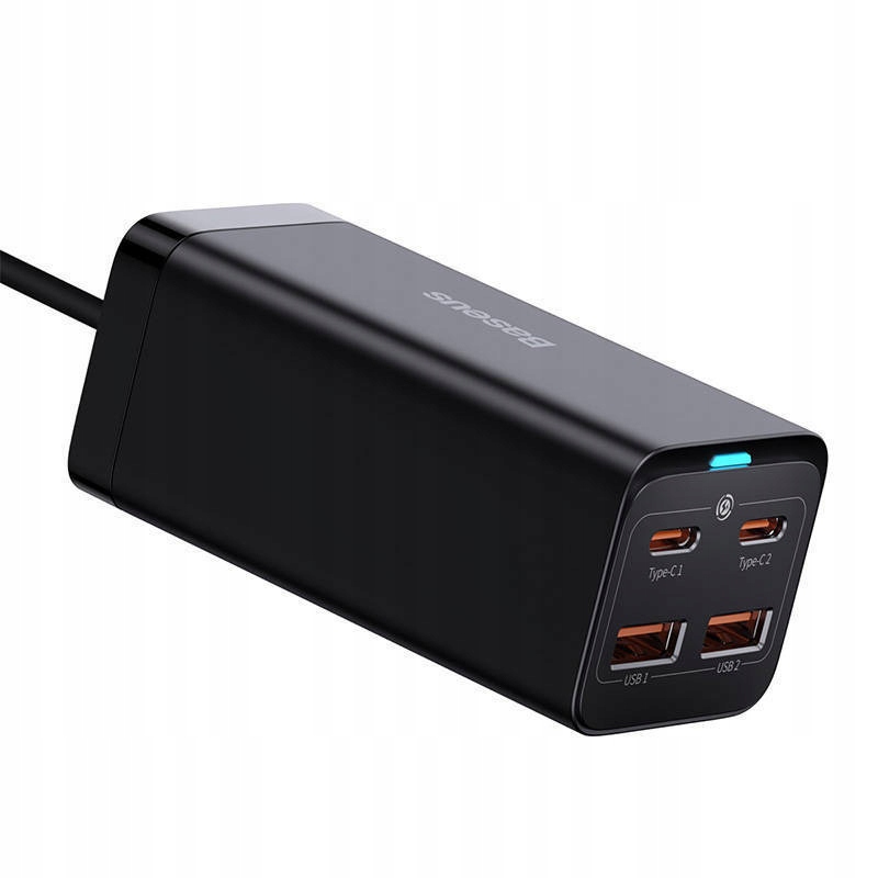 Baseus GaN3 Pro 2xUSB-C 2xUSB wall charger, 100W (black)