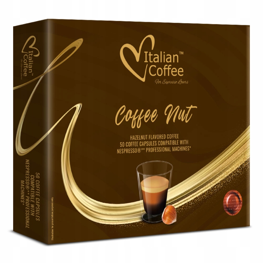 Káva Aromatizovaná Lískový Ořech Nespresso Professional – 50 kapslí