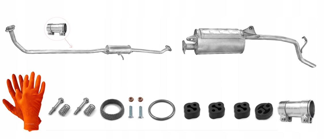 Daewoo Tico 0.8 Benzín 30 kW (od roku 1991) Tlumič Tlumič