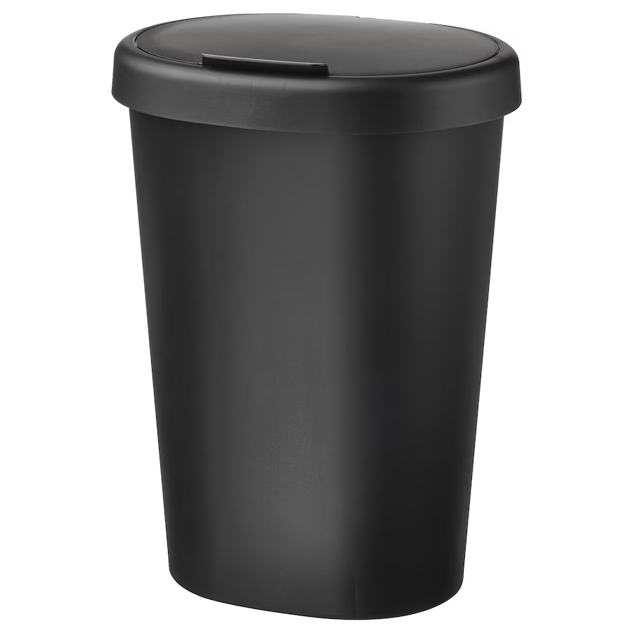 

Ikea Holass Kosz na śmieci z pokrywką czarny 8 L