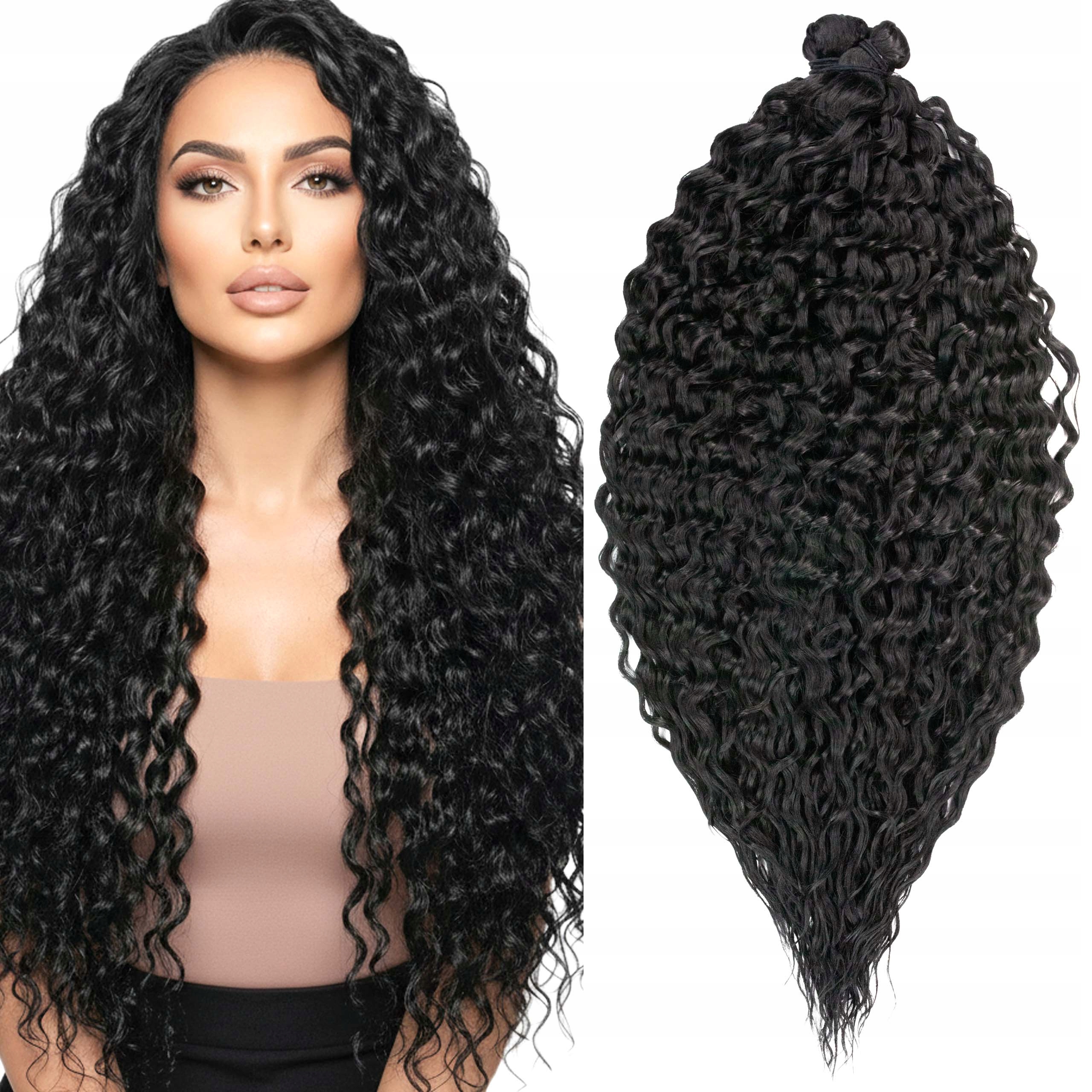 Włosy syntetyczne sztuczne Afroloki Arielki Ariel Pro Plus 400g 76cm czarne