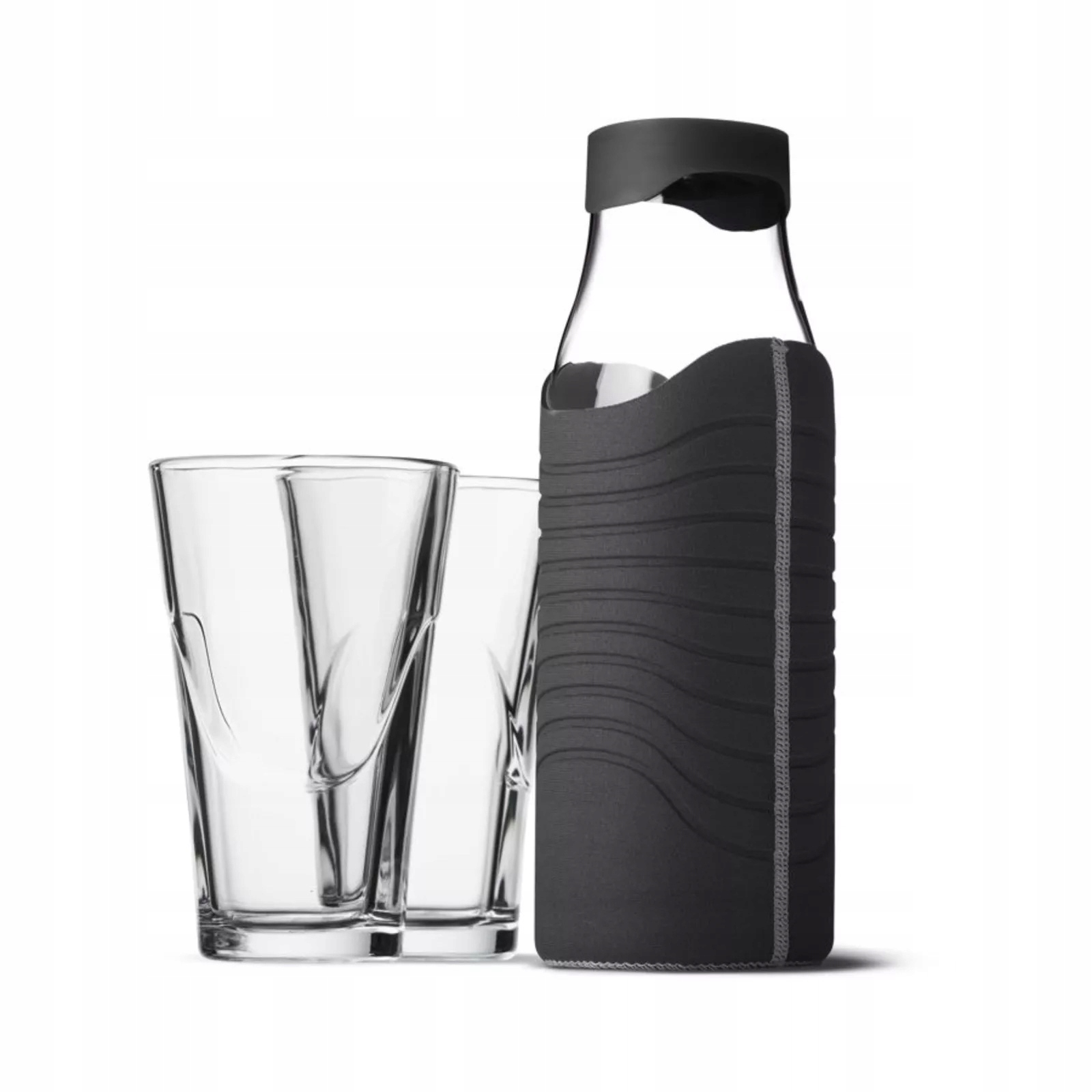 Menu Water Karafa 1 l v obale 2 poháre na vodu šedá