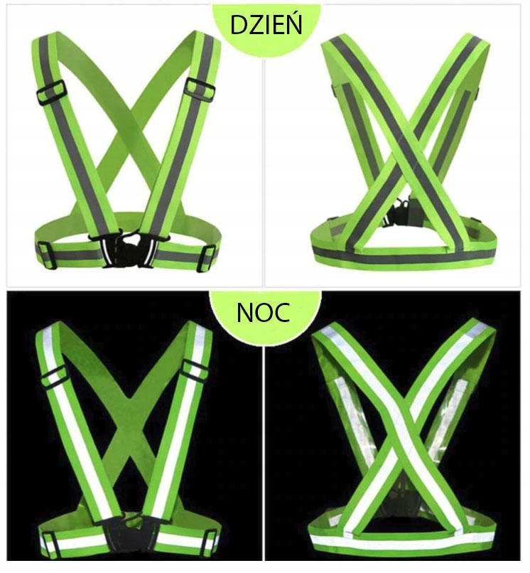 Szelki odblaskowe kamizelka odblaskowa drogowa Płeć unisex