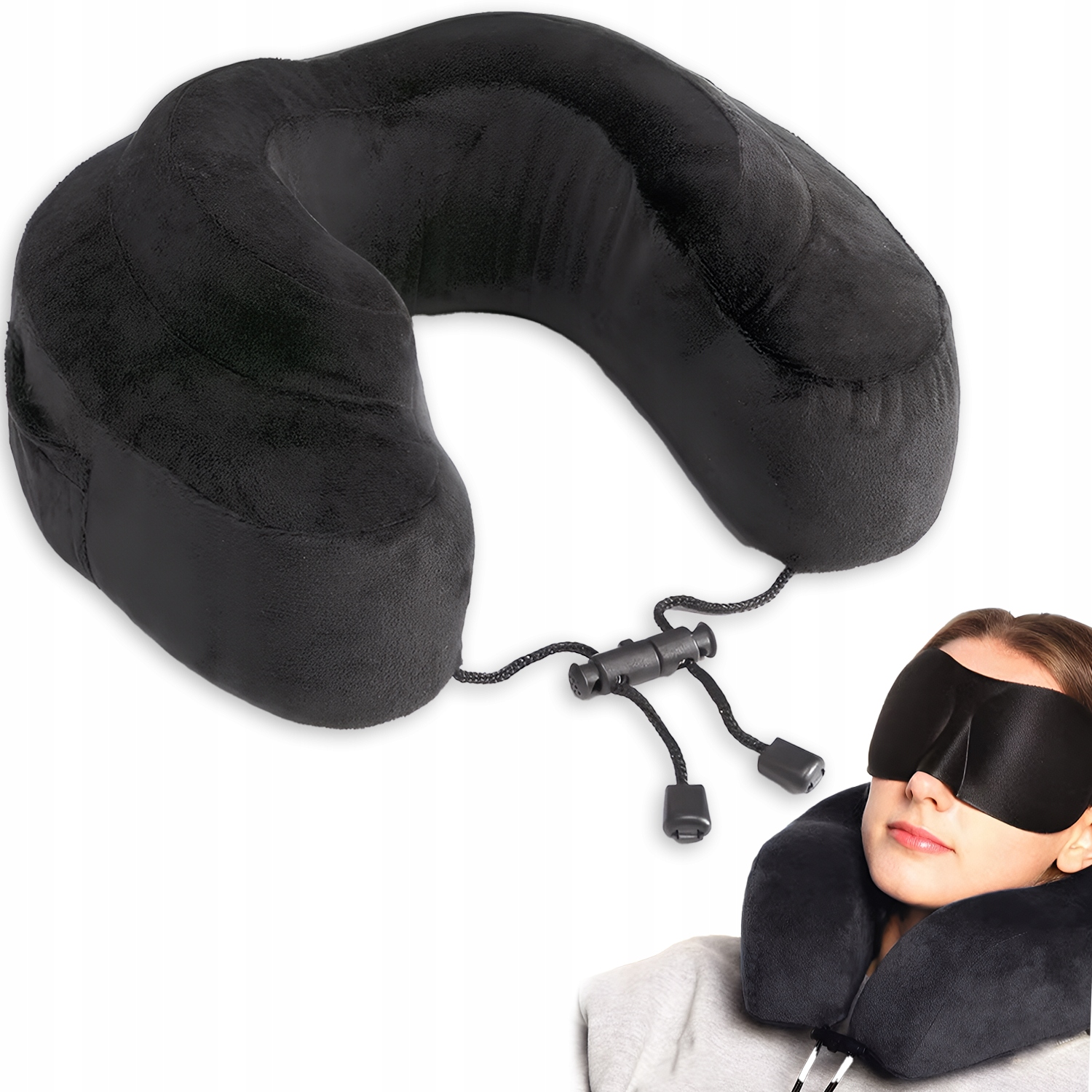 PODUSZKA ORTOPEDYCZNA PODRÓŻNA TURYSTYCZNA ROGAL NA SZYJĘ PIANKA MEMORY