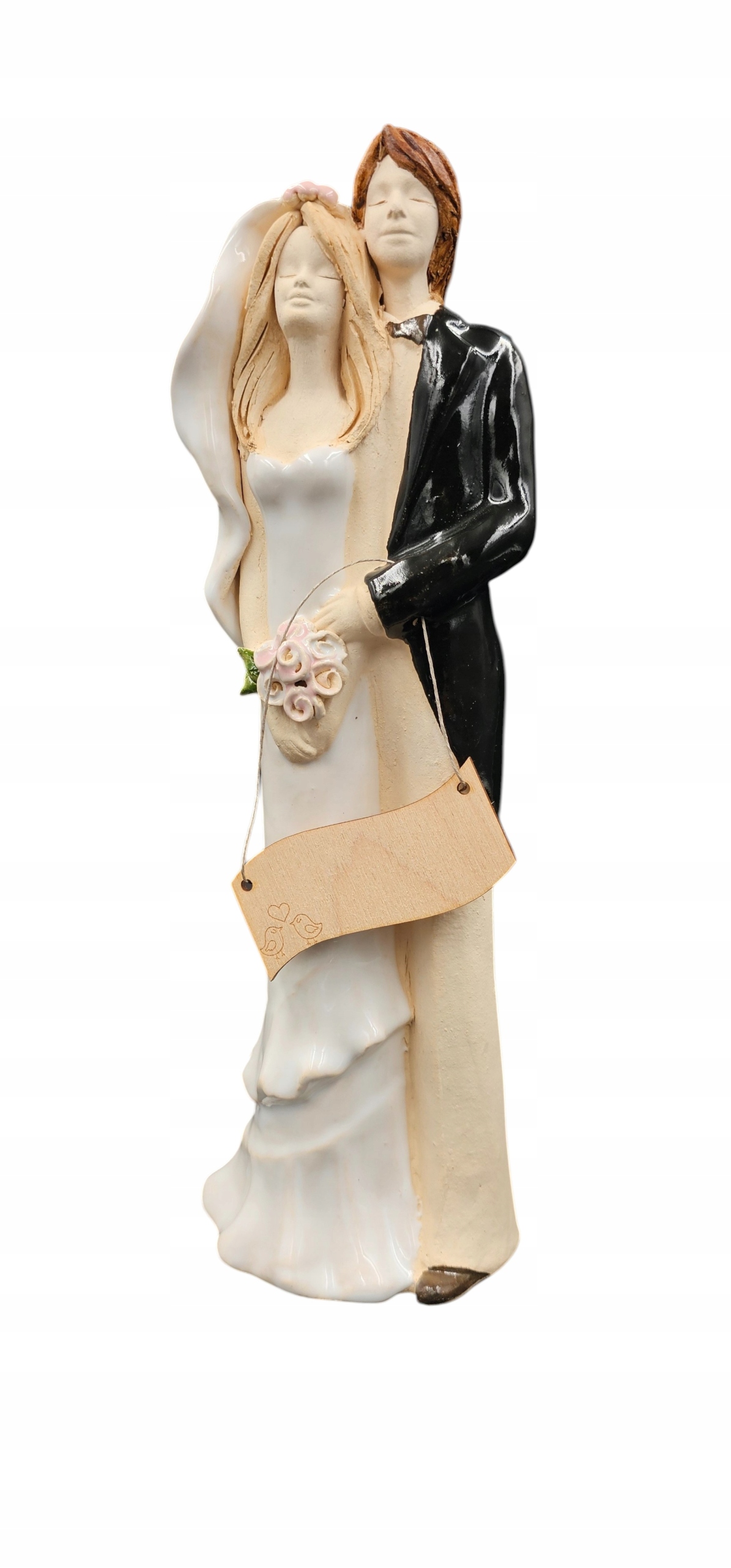 Figurka Anděl Keramický Svatební Pár Výjimečný Dárek na Svatba Věnování