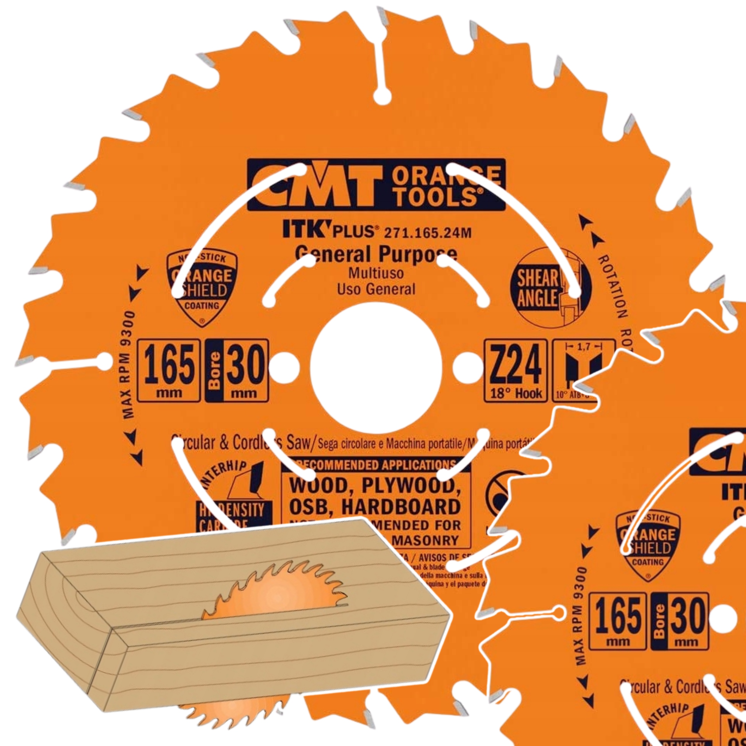 Tarcza Piła Cmt 271.165.24M 24z Do Cięcia Drewna Sklejki Osb 165 x 30 mm