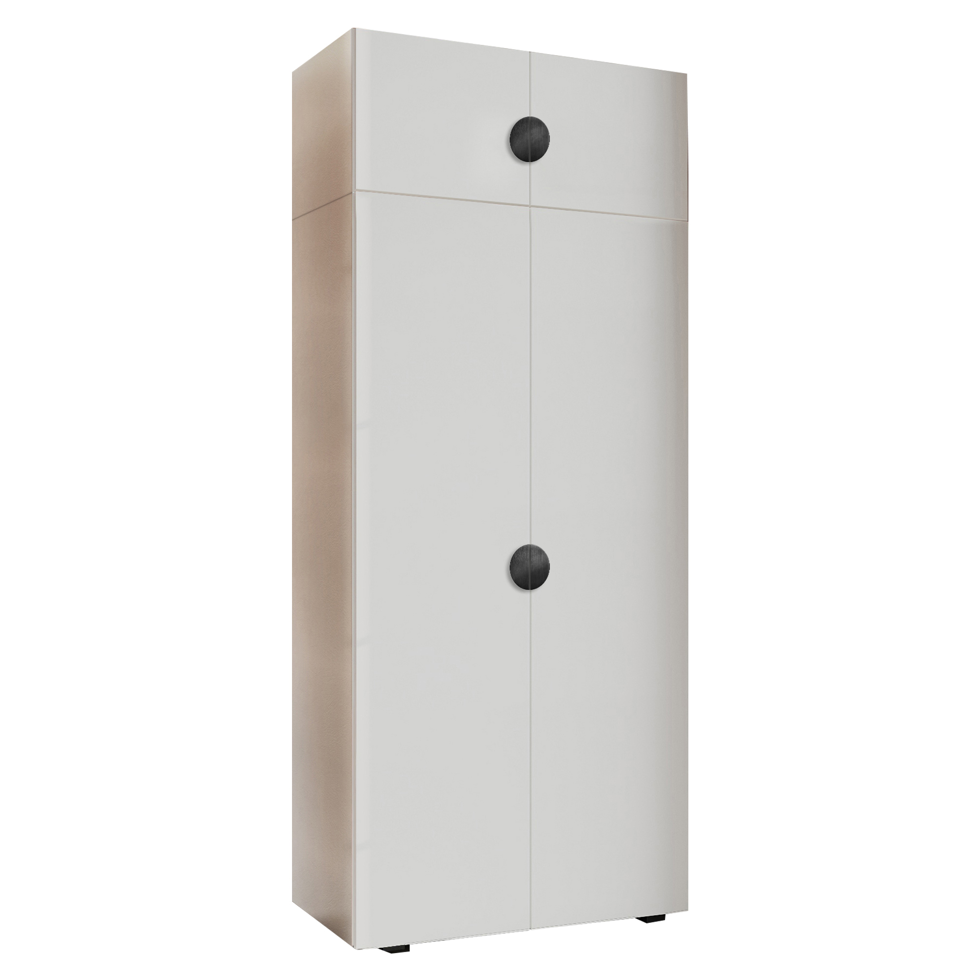 Skříň 90 x 235 S Nástavcem Šatní Skříň Předsíň Bílá