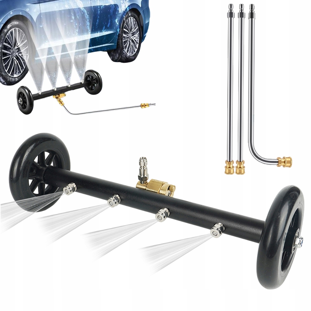 Vozík Na Čištění Podvozků 1500-4000 Psi Otočná Tryska O 360 Stupňů