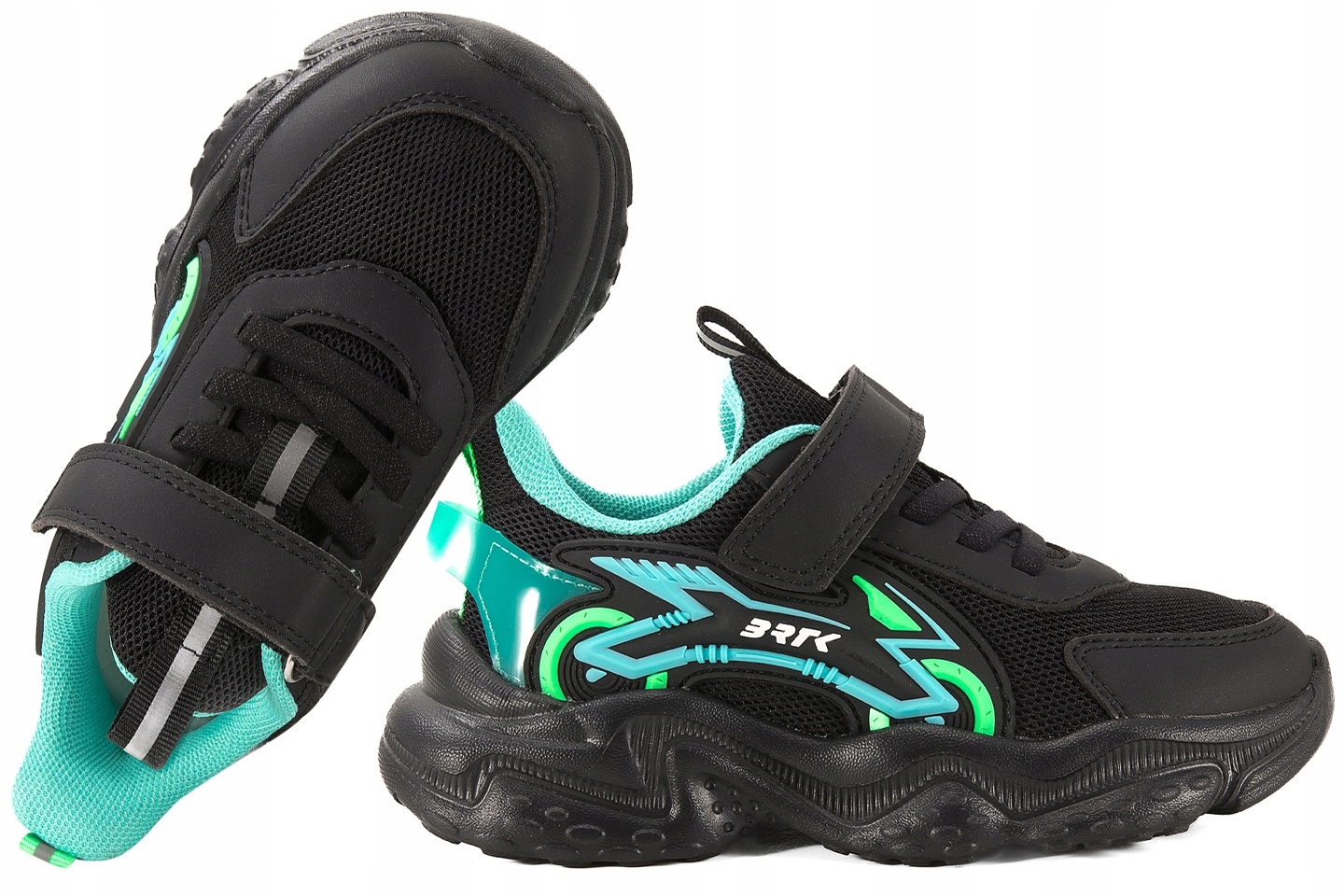 Bartek 8702217 Półbuty Sportowe Chłopięce Sneakersy Rzep Pu czarne 32