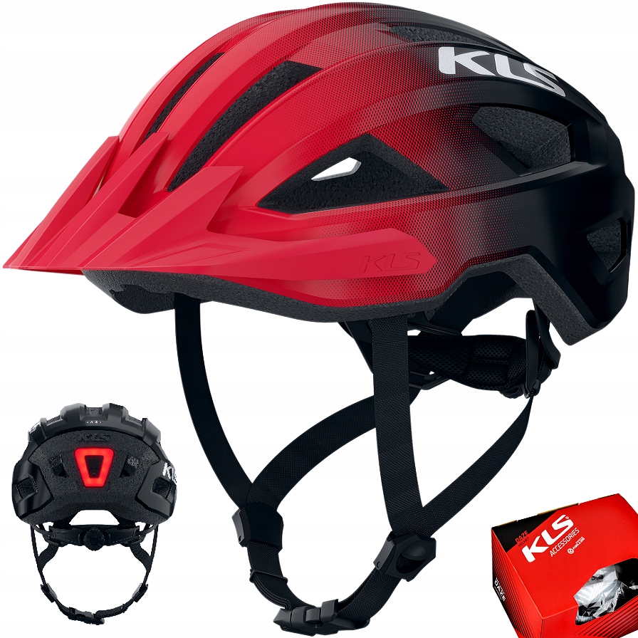 Cyklistická přilba Kellys Daze Lumio 022 L/XL (58-61 cm) červená Led světlo