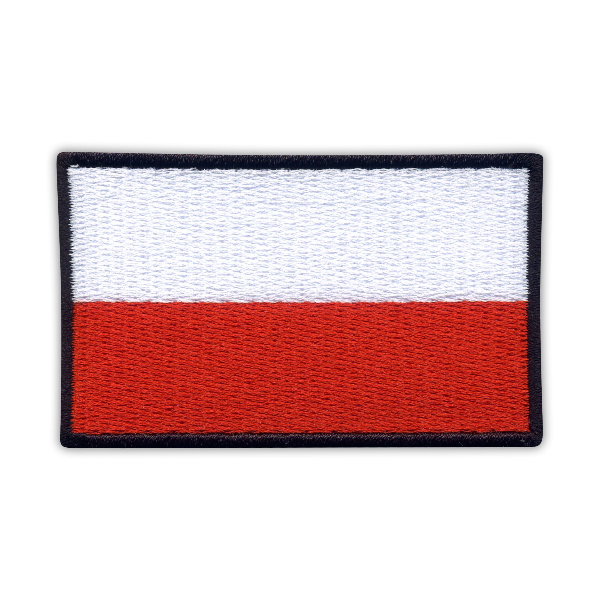 

Polska Flaga Polski z czarnym obszyciem 7,2x4,5