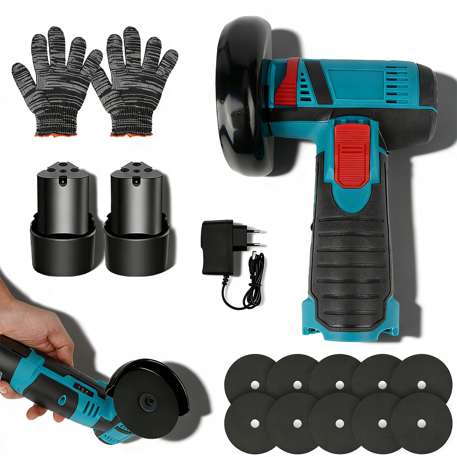 12 V Bezdrátová Úhlová Bruska Výkonná, Stabilní, 19500 Ot/min, 800 W