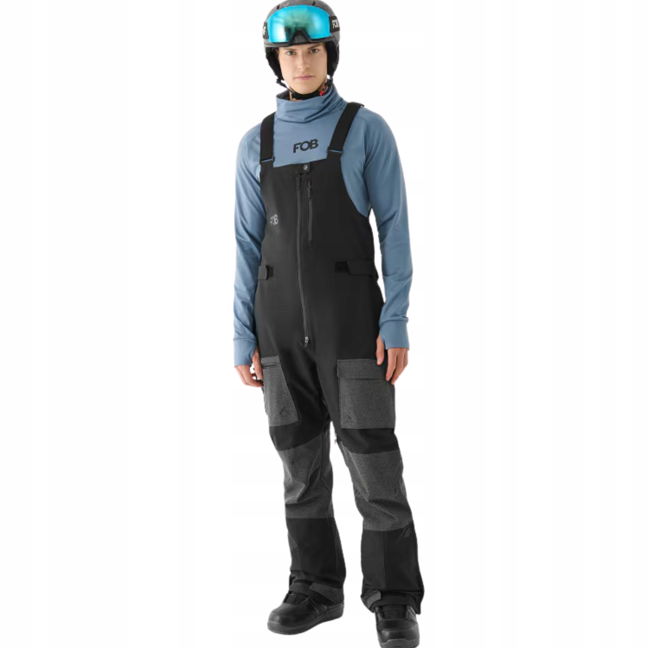 Męskie Spodnie Snowboardowe Z Szelkami 4F Membrana 10000 Wodoodporne XL