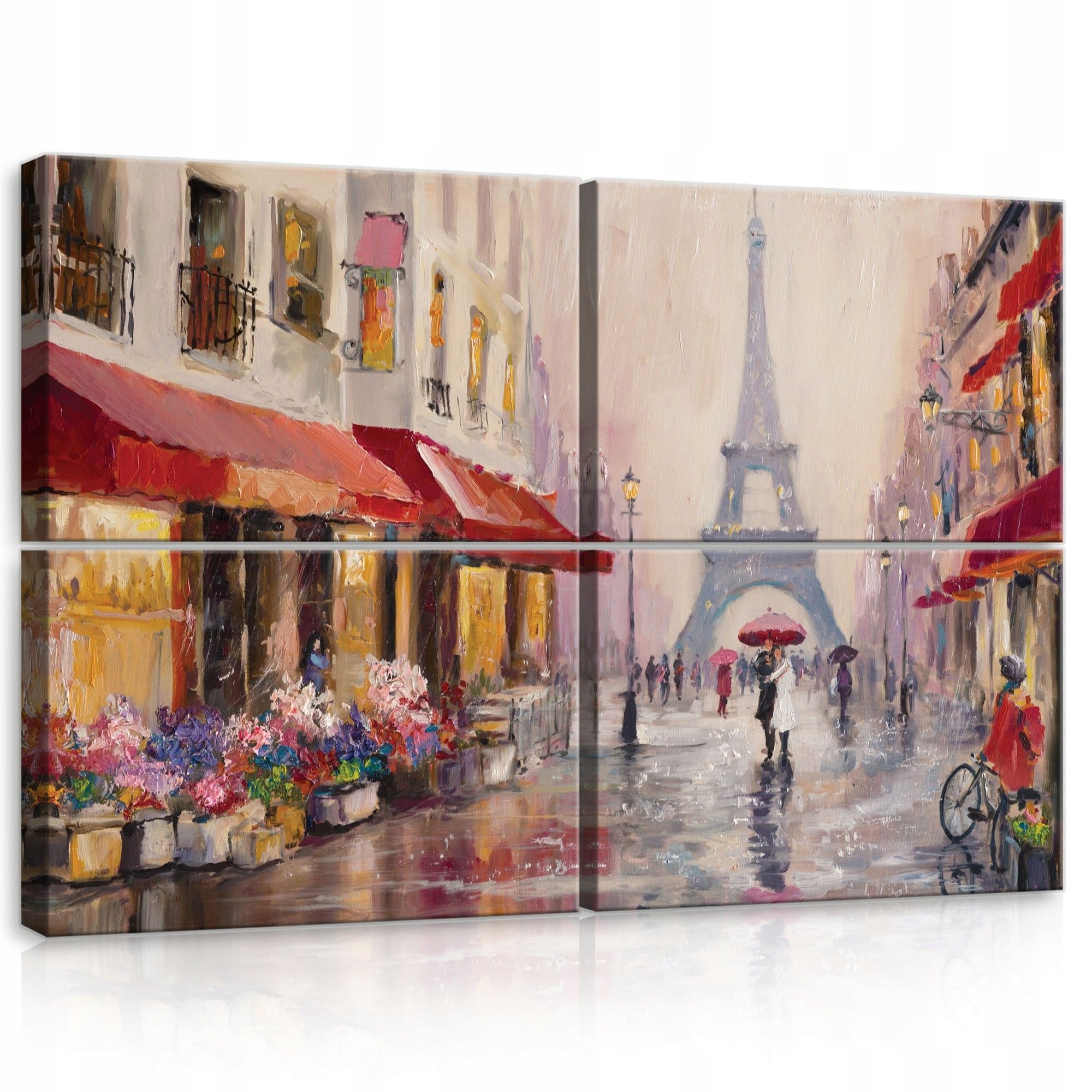 Obraz 120x80 Paríž Eiffelova veža dážď krajina mestský romantizmus Francúzsko