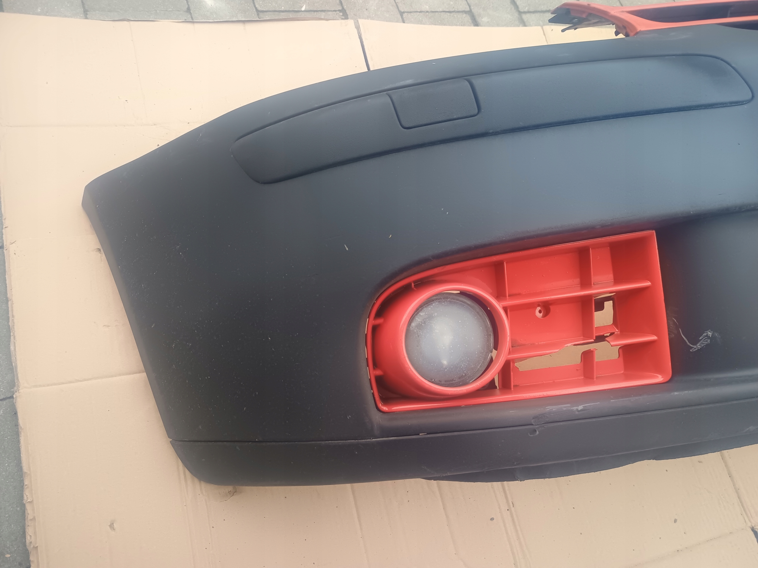 bumper front VW GOLF V black MAT washers complete