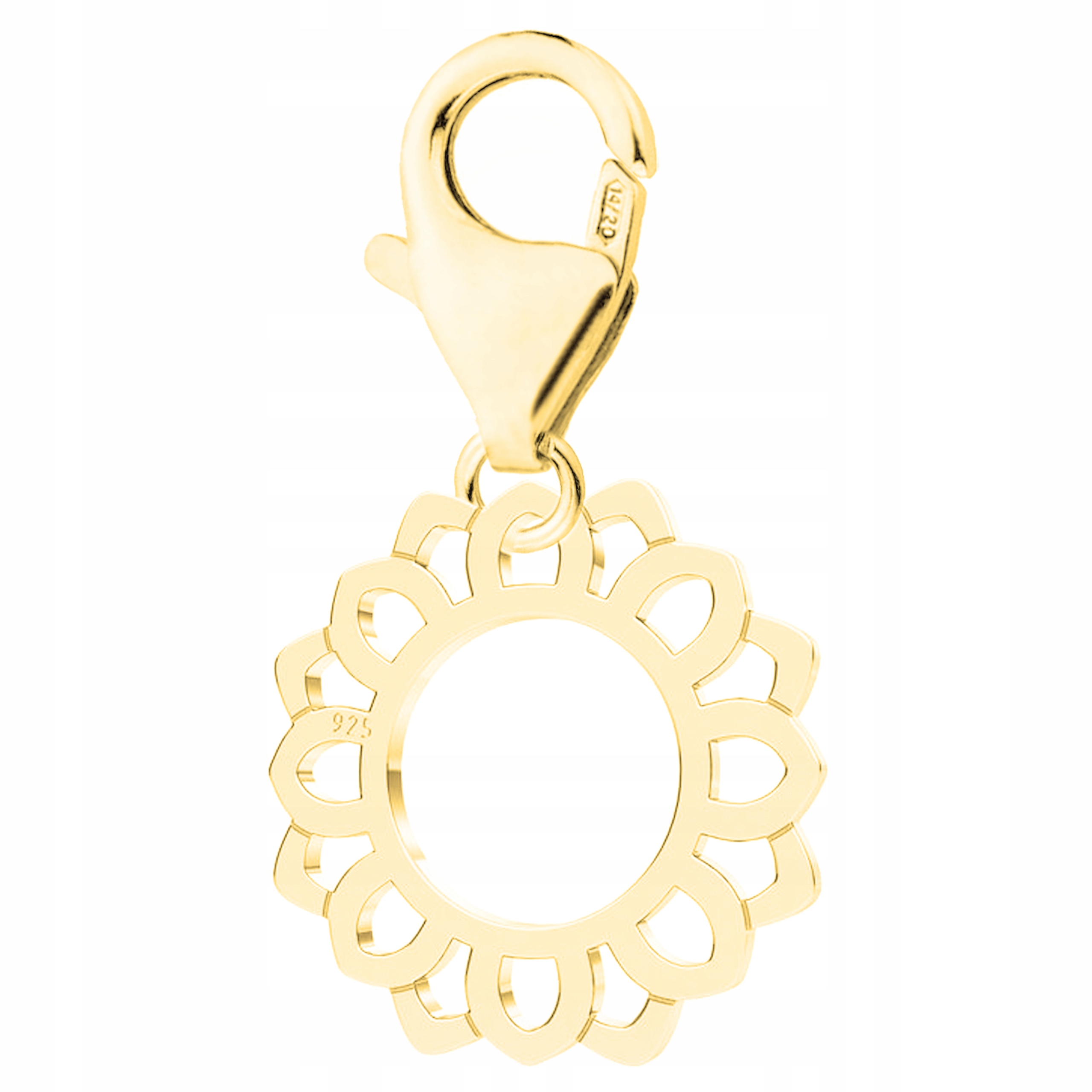 Zlatý přívěsek visací Růže Květ stříbro 925