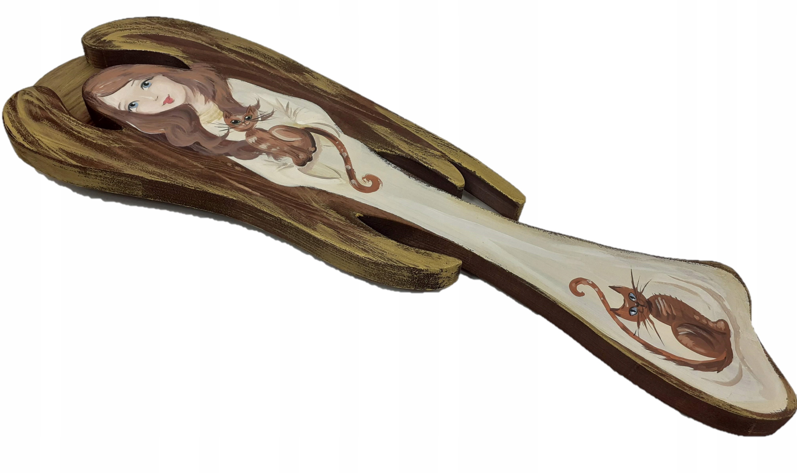 Obraz Dřevěný Velký Anděl Hand Made Malovaný