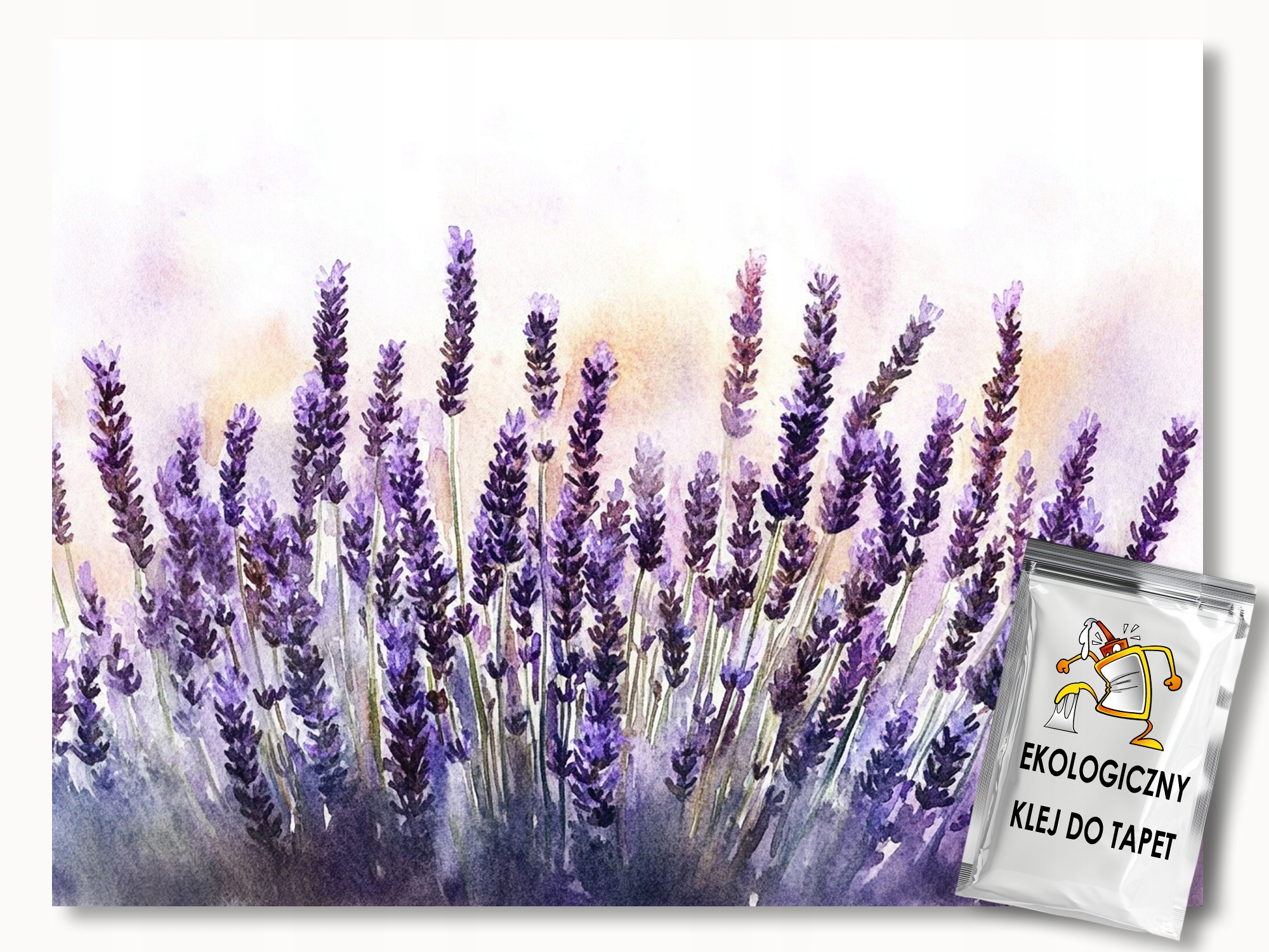 Fototapeta Flizelina Akvarel Příroda Květy Bylinky Levandule 200x140 110g