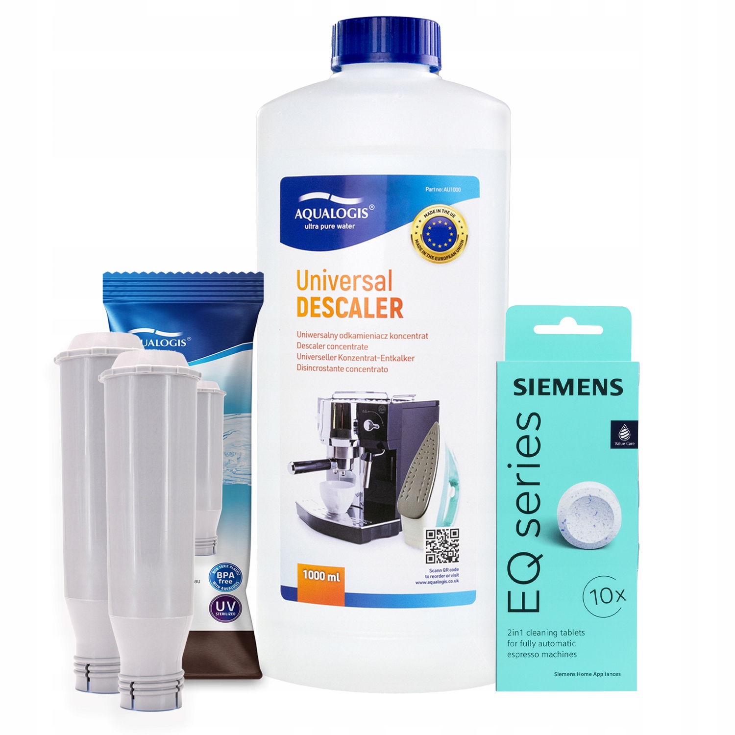 2x filtr AL-TES46 pro kávovar Siemens odvápňovač 1 l tablety