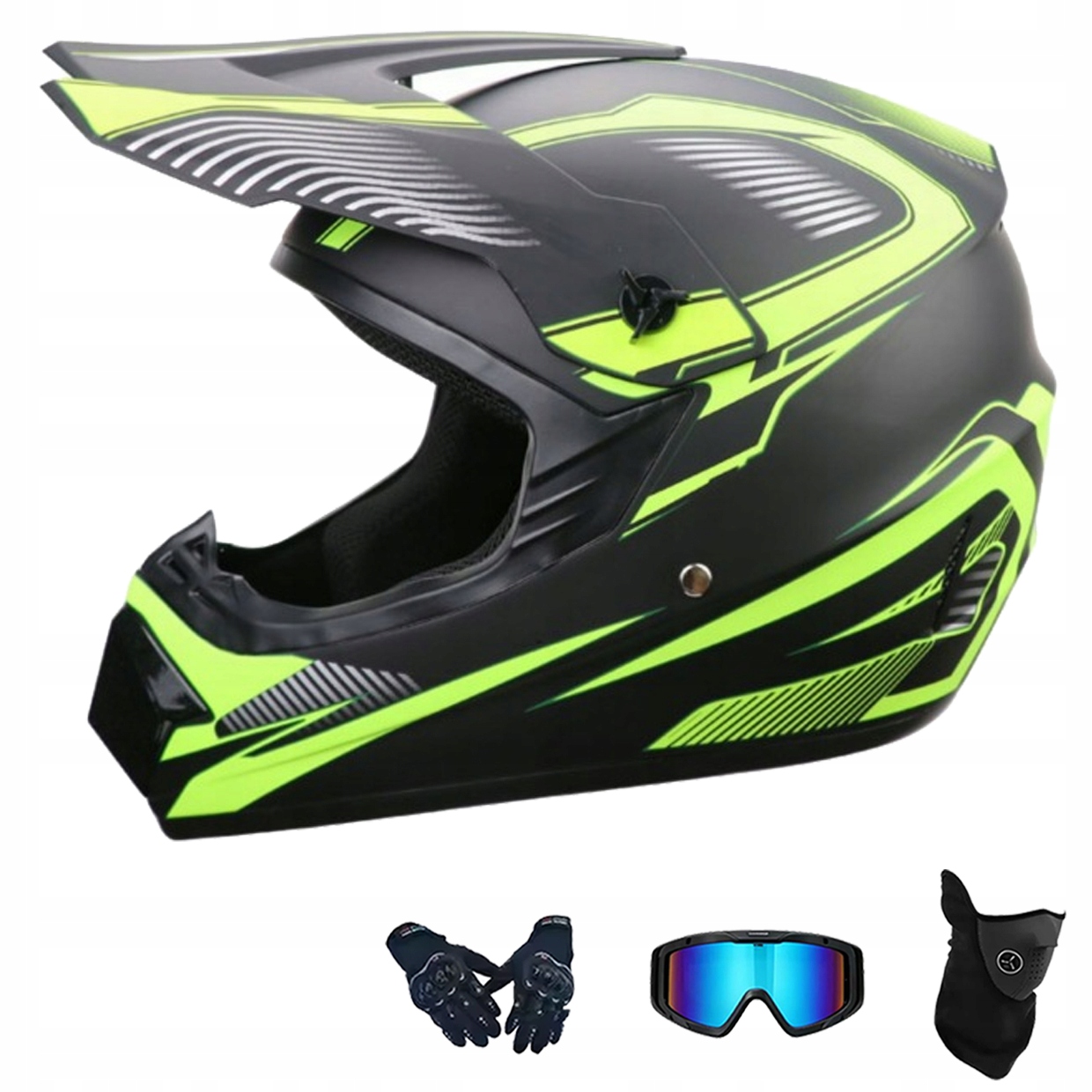 Helma Na Elektrickou Koloběžku Cross Enduro Quad Bmx Helma Brýle Rukavice S